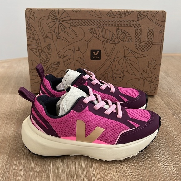 Veja Other - Veja Canary Light Alveomesh Lotus Platine Girl Sneakers Euro 29 31 Child 12 13.5